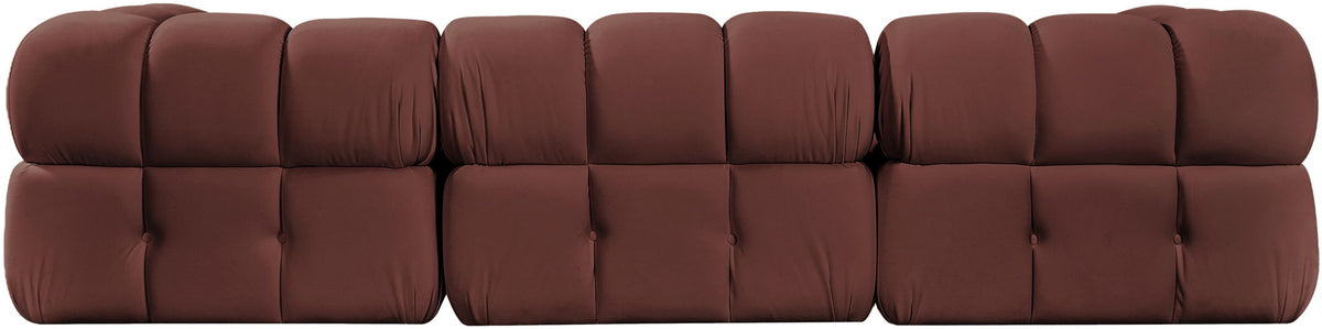 Orin - Velvet 4 Piece Modular Sectional With Chaise