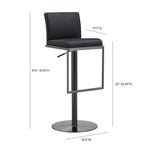 Amalfi - Black Steel Barstool - Black