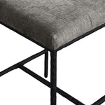 Reeves - Chenille Fabric Upholstered Counter Stool (Set of 2) - Black Base
