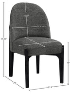 Torino - Upholstered Dining Chair With Brushed Black Base (Set of 2)