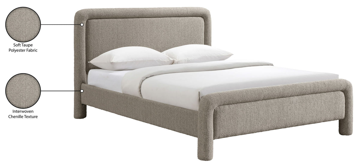 Baylor - Fabric With Interwoven Chenille Upholstered Bed