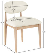 Riccio - Faux Leather Dining Side Chair (Set of 2) - Natural Frame