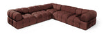 Orin - Velvet 5 Piece Modular Corner Sectional