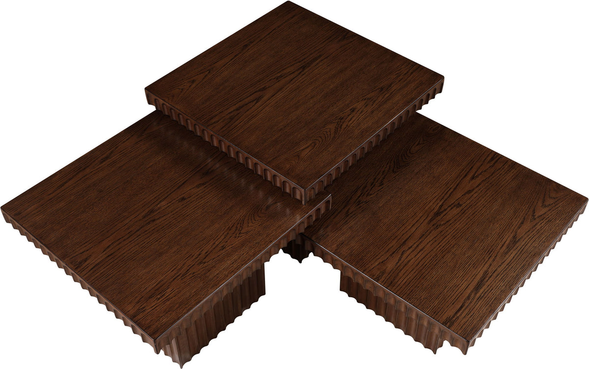 Spencer - Oak Veneer 3 Piece Coffee Tabl