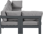 Nizuc - Outdoor Patio 5 Piece Modular Sectional With Gray Frame