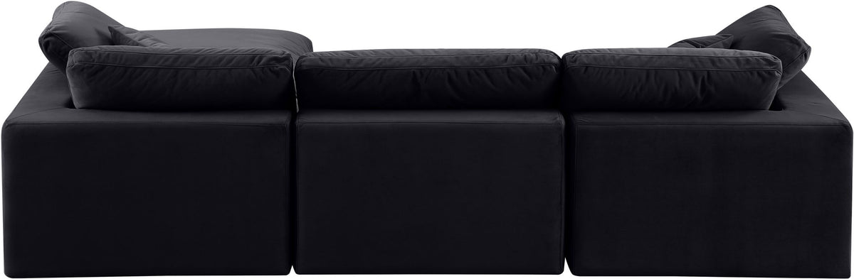 Comfy - 4 Piece Velvet Modular Sectional With Chaise
