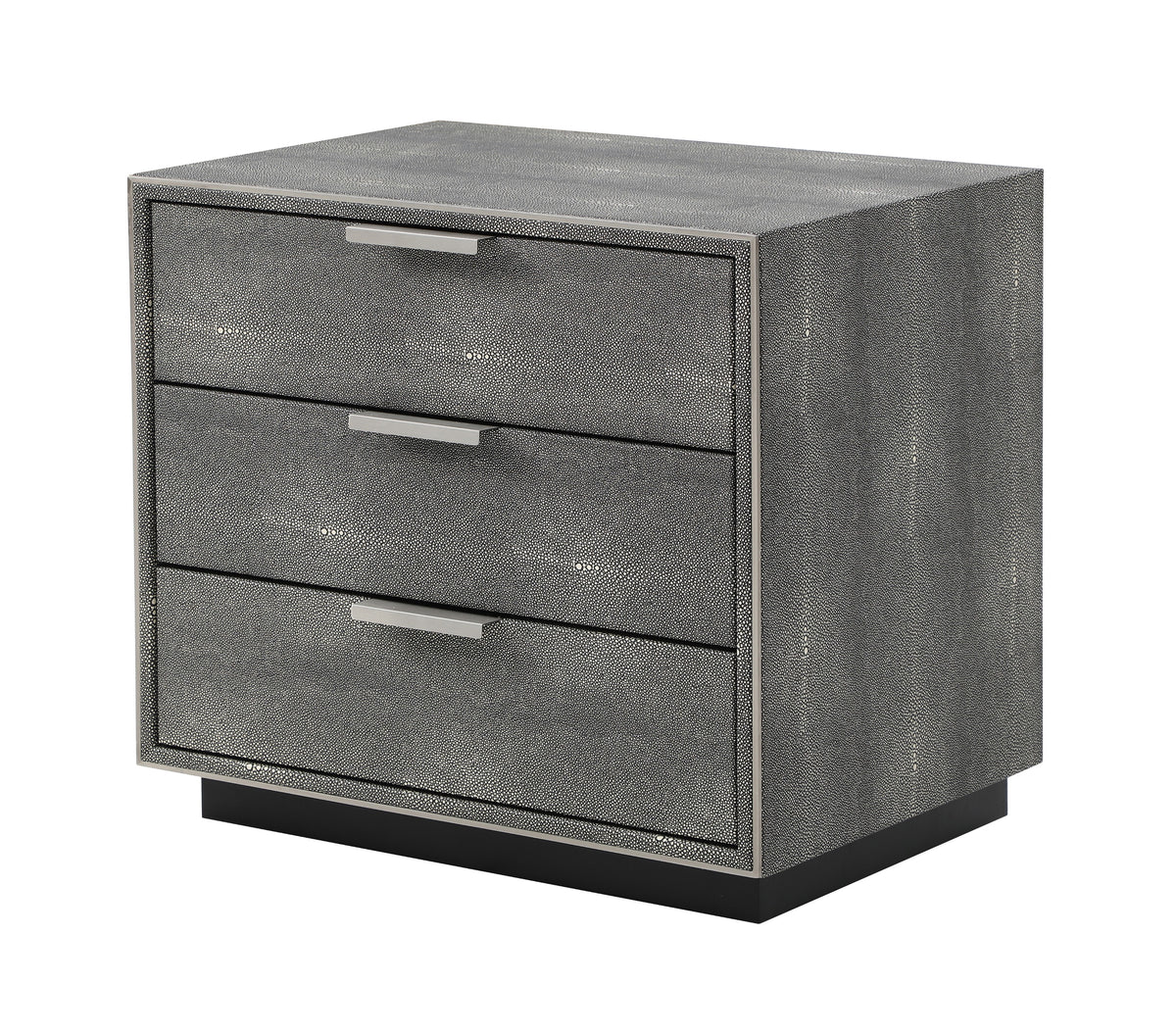 Dynasty - Modern Shagreen Three Drawer Nightstand by VIG Furniture - View 2