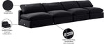 Comfy - Velvet Modular Armless Sofa 4 Seats