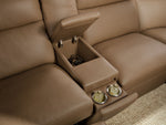 MS - Simone Six-Piece Power Reclining Sectional - Dark Brown