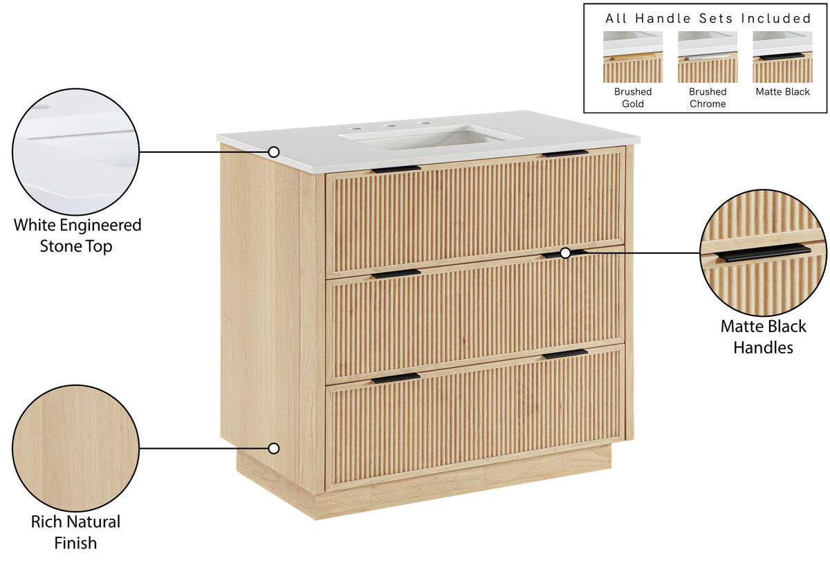 Willard - Engineered Stone And Solid Wood Bathroom Vanity