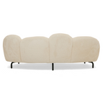 Glaster - Contemporary White Sherpa 88" Bubble Sofa by VIG Furniture - View 3