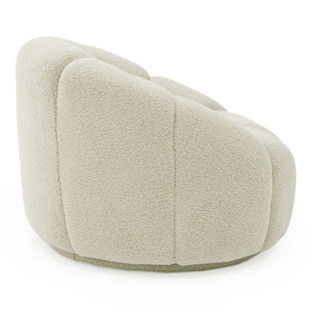 Gadson - Contemporary White Sherpa Swivel Chair Accent Chair by VIG Furniture - View 3