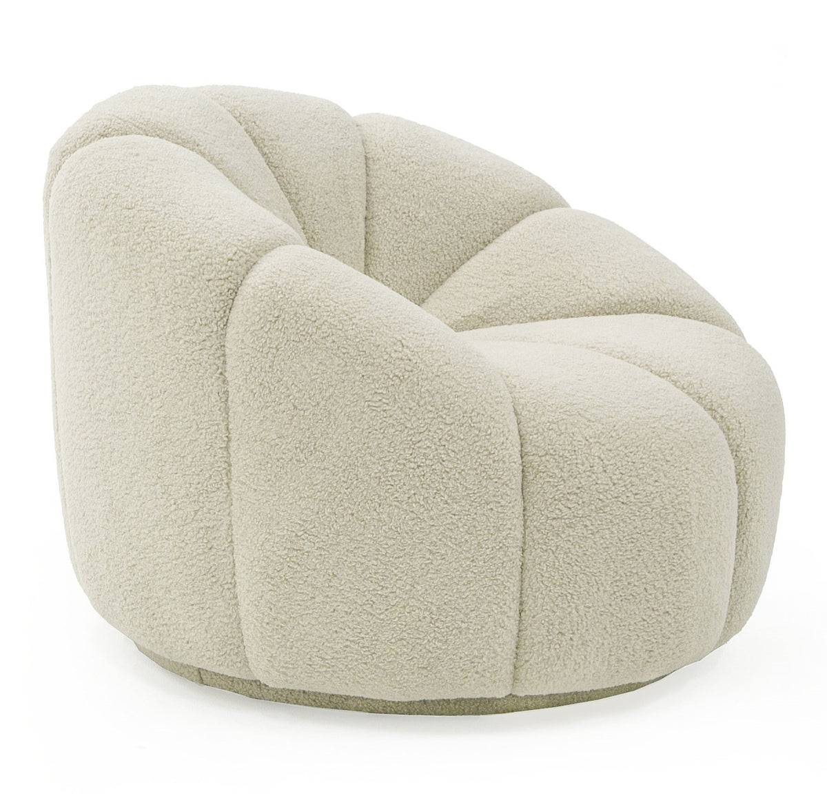 Gadson - Contemporary White Sherpa Swivel Chair Accent Chair by VIG Furniture - View 1
