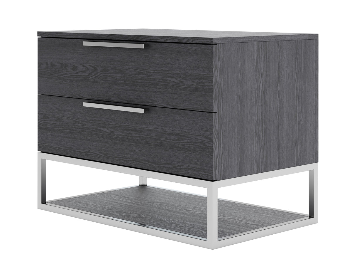 Heloise - Contemporary Grey Elm Nightstand by VIG Furniture - View 3