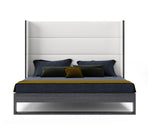 Heloise - Contemporary White Leather & Grey Elm Trim Bed by VIG Furniture - View 1