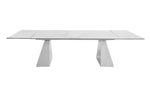 Latrobe - Modern White Ceramic Quartz 118" Extendable Dining Table by VIG Furniture - View 7