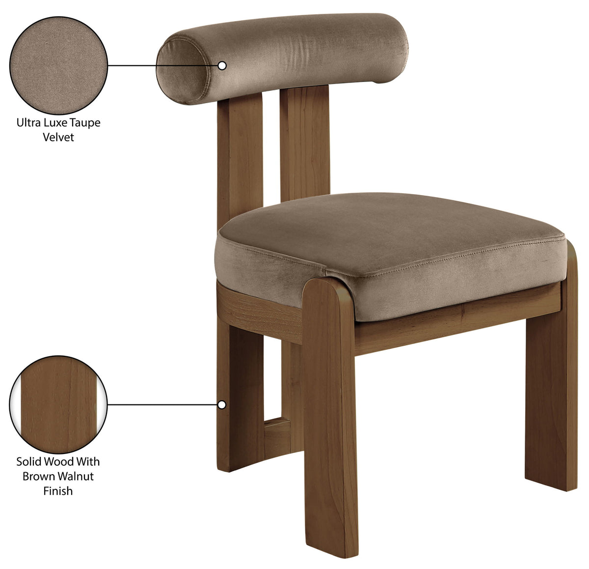 Arienzo - Performance Fabric Upholstered Dining Chair (Set of 2) - Walnut Base
