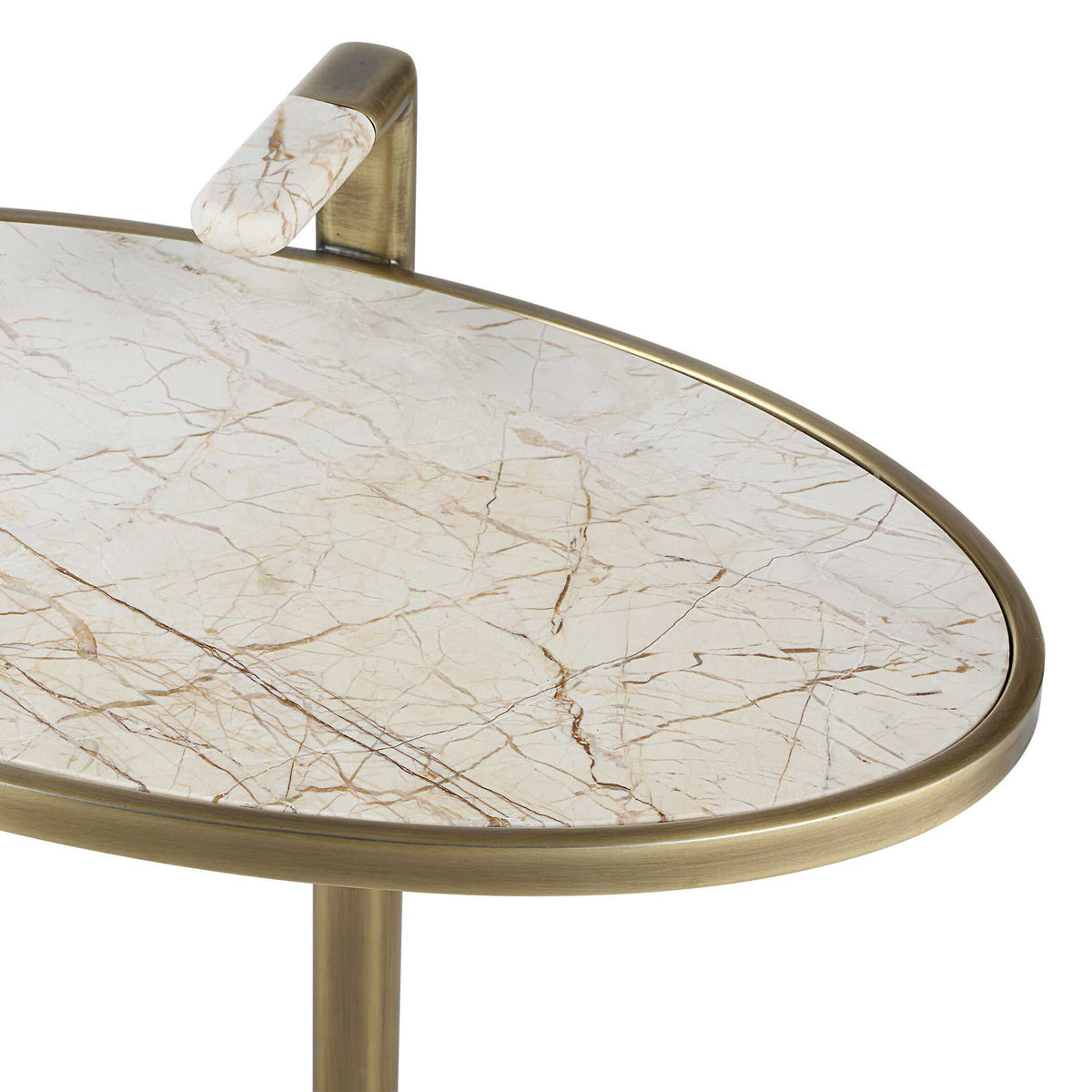 Marbled Pull Up Accent Table - Gold