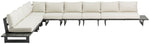 Maldives - 7 Piece Water Resistant Outdoor Patio Modular Sectional With Gray Base