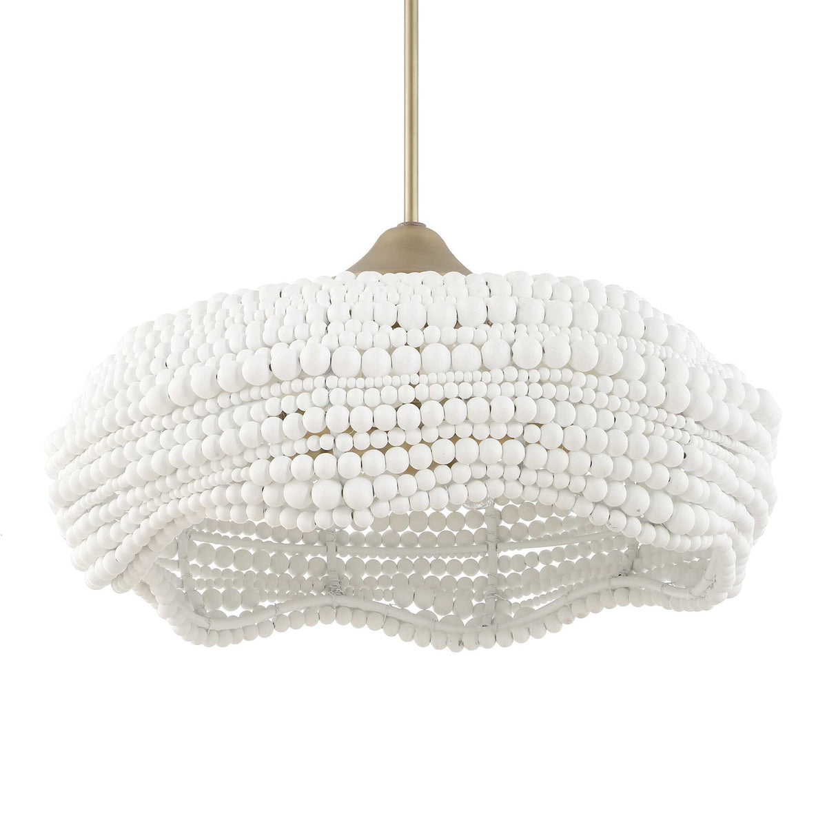 Biddeford - 5 Light Beaded Pendant - White