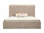Moontide - Glam Beige Velvet and Brushed Brass Bed by VIG Furniture - View 6
