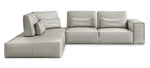 Hollywood - Italian Light Grey Leather LAF Chaise Sectional Sofa by VIG Furniture - View 2