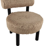 Ambre - Vegan Shearling Fabric Upholstered Accent Chair