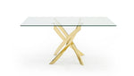 Pyrite Modern Glass and Gold Dining Table by VIG Furniture - View 9