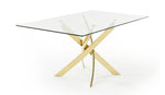 Pyrite Modern Glass and Gold Dining Table by VIG Furniture - View 11