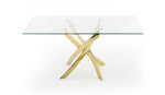 Pyrite Modern Glass and Gold Dining Table by VIG Furniture - View 10