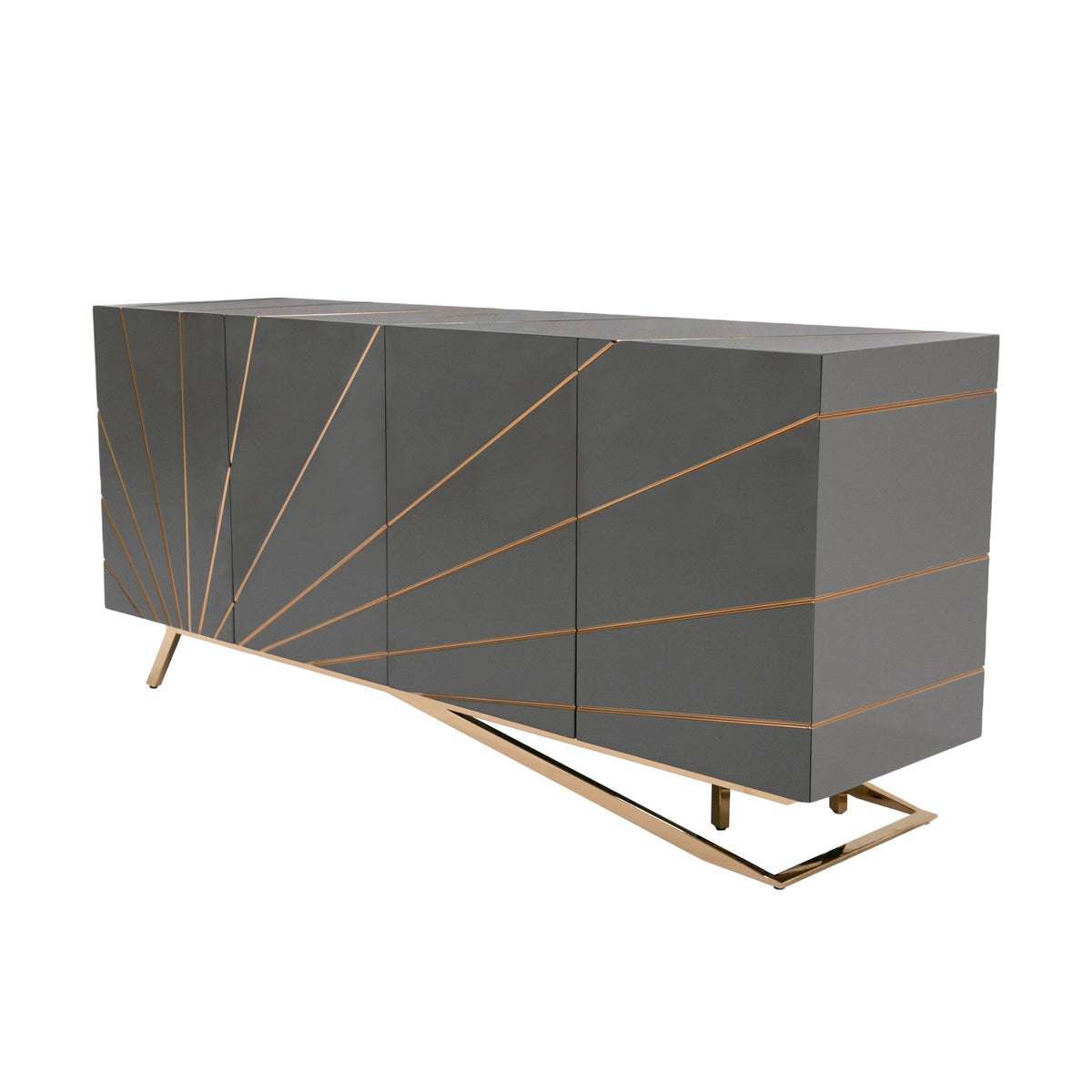 Katzu- Modern Grey and Rose Gold Buffet by VIG Furniture - View 3