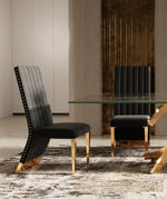 Keisha - Modern Black Velvet and Gold Dining Chair Set of 2 by VIG Furniture - View 7