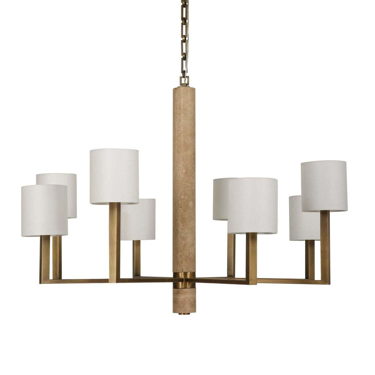 Commune - 8 Light Chandelier - Brass