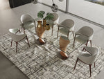 Cleveland - Contemporary Glass and Walnut Dining Table by VIG Furniture - View 3