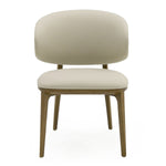 Chance - Contemporary Cream and Brown Leatherette Walnut Dining Chair by VIG Furniture - View 2