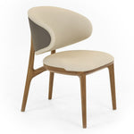 Chance - Contemporary Cream and Brown Leatherette Walnut Dining Chair by VIG Furniture - View 1