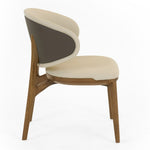Chance - Contemporary Cream and Brown Leatherette Walnut Dining Chair by VIG Furniture - View 3