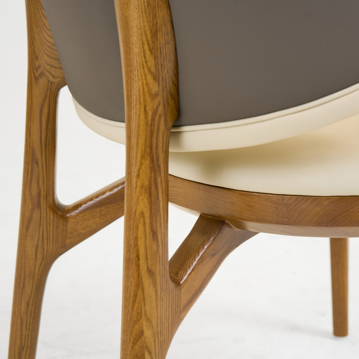 Chance - Contemporary Cream and Brown Leatherette Walnut Dining Chair by VIG Furniture - View 5