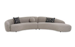 Allis - Glam Grey and Black Fabric Curved Sectional Sofa by VIG Furniture - View 8
