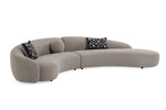 Allis - Glam Grey and Black Fabric Curved Sectional Sofa by VIG Furniture - View 4
