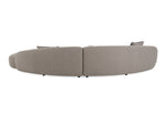 Allis - Glam Grey and Black Fabric Curved Sectional Sofa by VIG Furniture - View 7