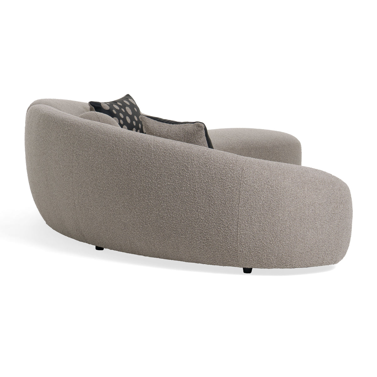 Allis - Glam Grey and Black Fabric Curved Sectional Sofa by VIG Furniture - View 6
