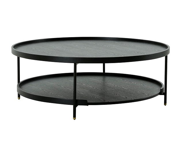 Mitchell - Black Iron Round Coffee Table by VIG Furniture - View 1