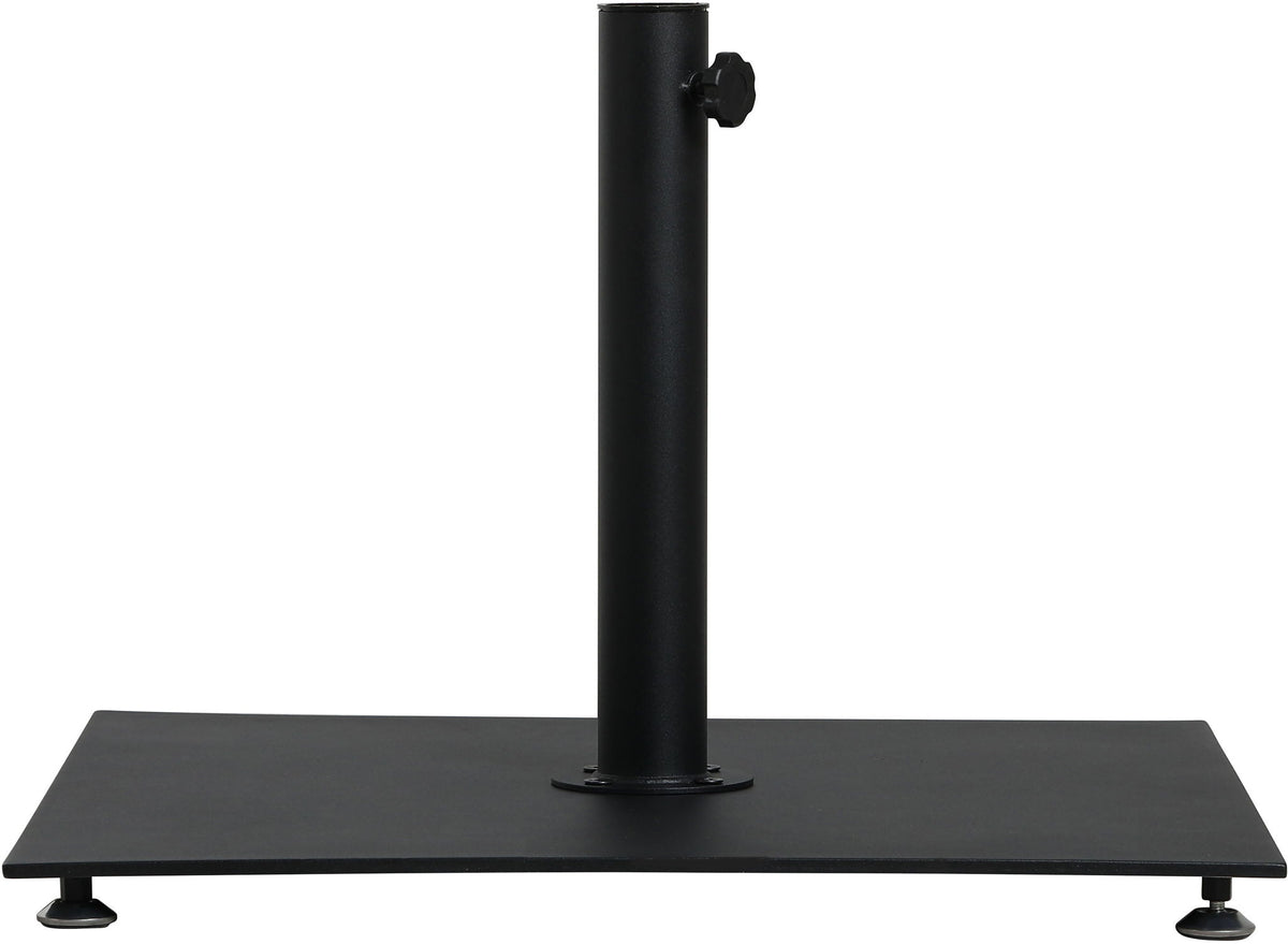 Fiji - Aluminum Patio Umbrella With Square Black And Teak Base