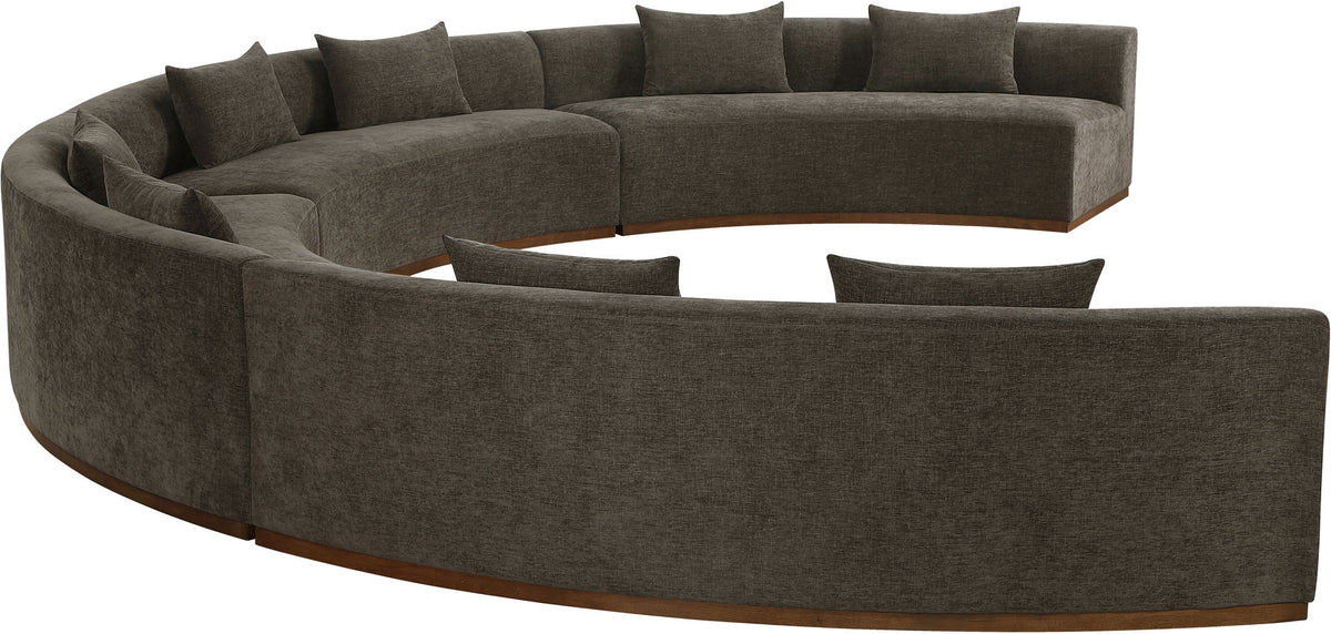 Avanti - Chenille Fabric Upholstered 4 Piece Modular Sectional