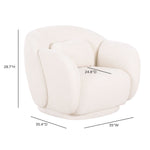 Misty - Knubby Fabric Accent Chair
