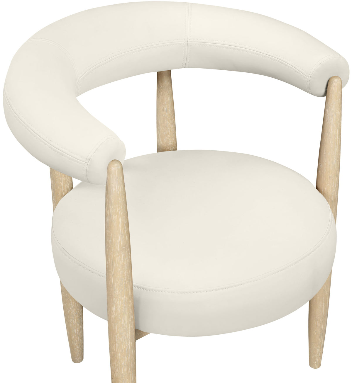 Sable - Vegan Leather Upholstered Dining Chair (Set of 2) - Painted Natural Base