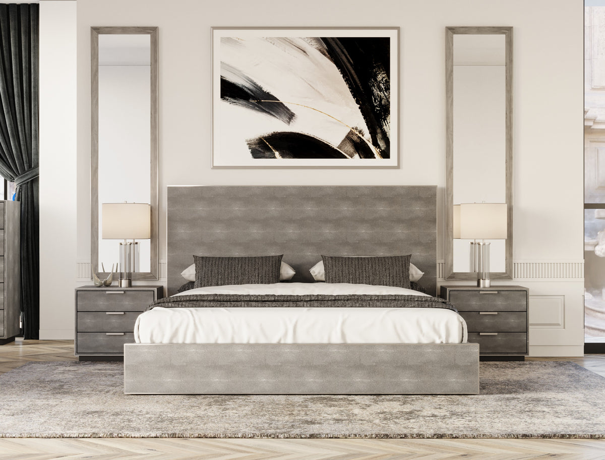 Dynasty - Eastern King Modern Shagreen Bedroom Set - 3 Drawer by VIG Furniture - View 13