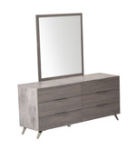 Bronx Italian Modern Faux Concrete & Grey Dresser & Mirror Set by VIG Furniture - View 3