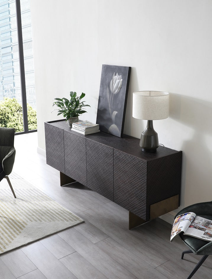 Gerald- Modern Brown Ash and Antique Cooper Buffet by VIG Furniture - View 2